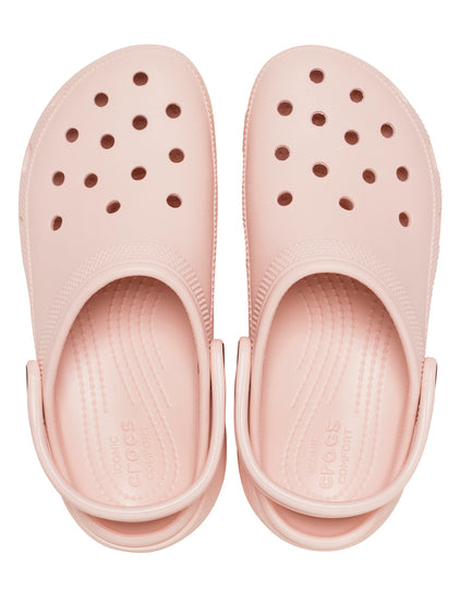 Zueco Plataforma Mujer Classic Rosa Crocs
