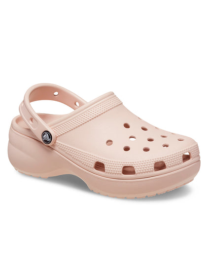 Zueco Plataforma Mujer Classic Rosa Crocs