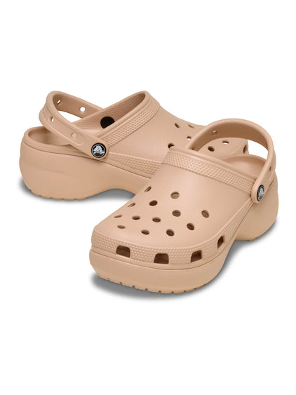 Zueco Plataforma Mujer Classic Rosa Caramelo Crocs