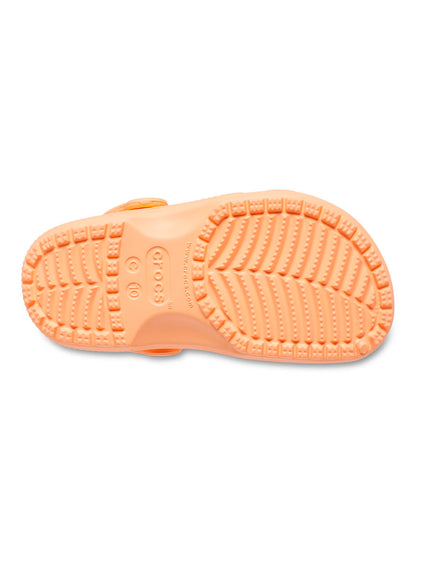 Zueco Niños Pequeños Classic Clog Naranja Claro Crocs