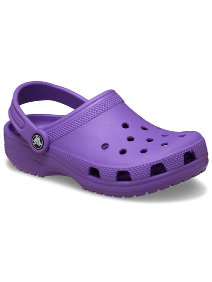 Zueco Niños Grandes Classic Clog Morado Crocs