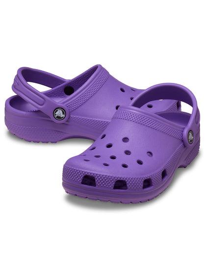 Zueco Niños Grandes Classic Clog Morado Crocs