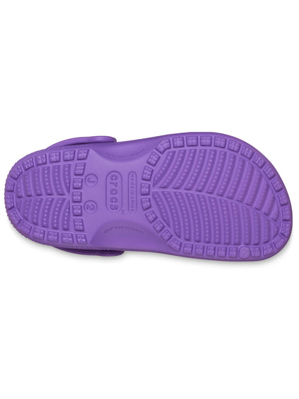 Zueco Niños Grandes Classic Clog Morado Crocs