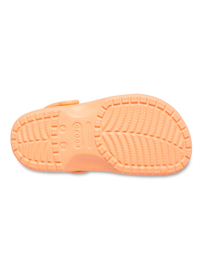Zueco Niños Grandes Classic Clog Naranja Claro Crocs