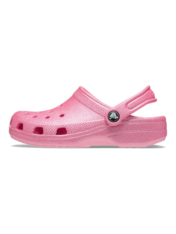Zueco Niños Pequeños Classic Clog Glitter Rosa Crocs