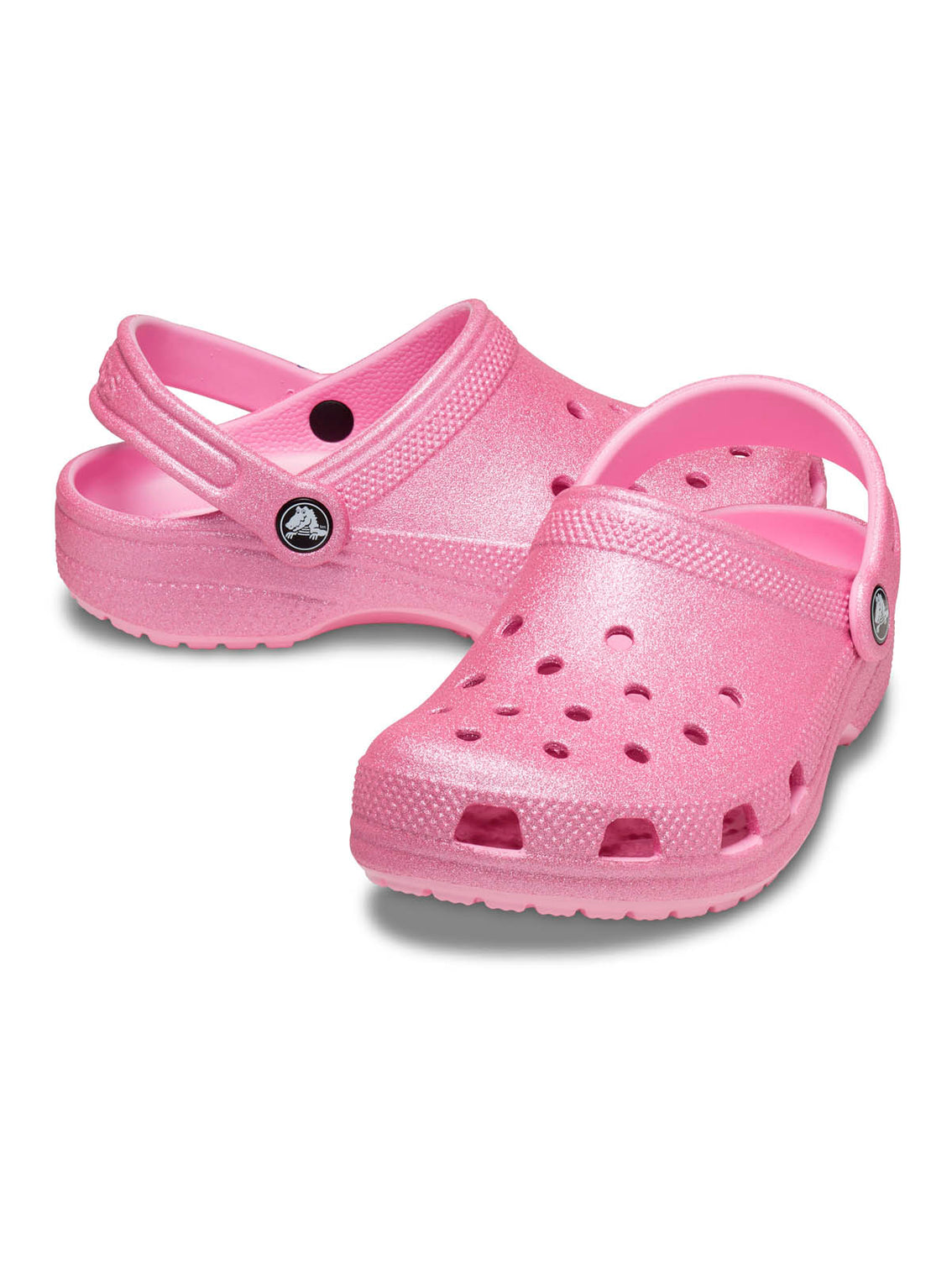 Zueco Niños Pequeños Classic Clog Glitter Rosa Crocs
