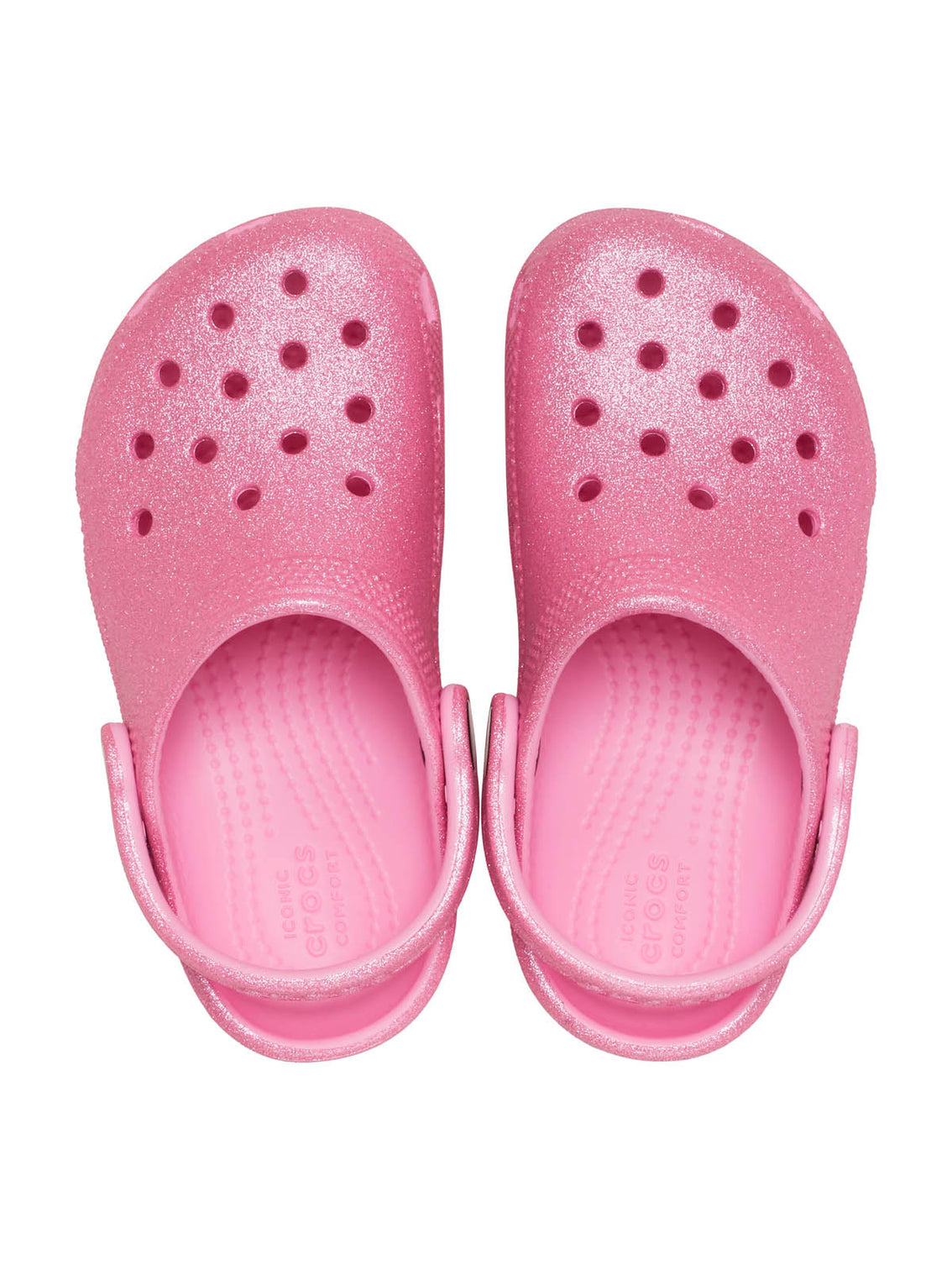 Zueco Niños Pequeños Classic Clog Glitter Rosa Crocs