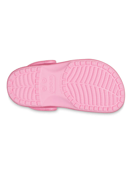 Zueco Niños Pequeños Classic Clog Glitter Rosa Crocs