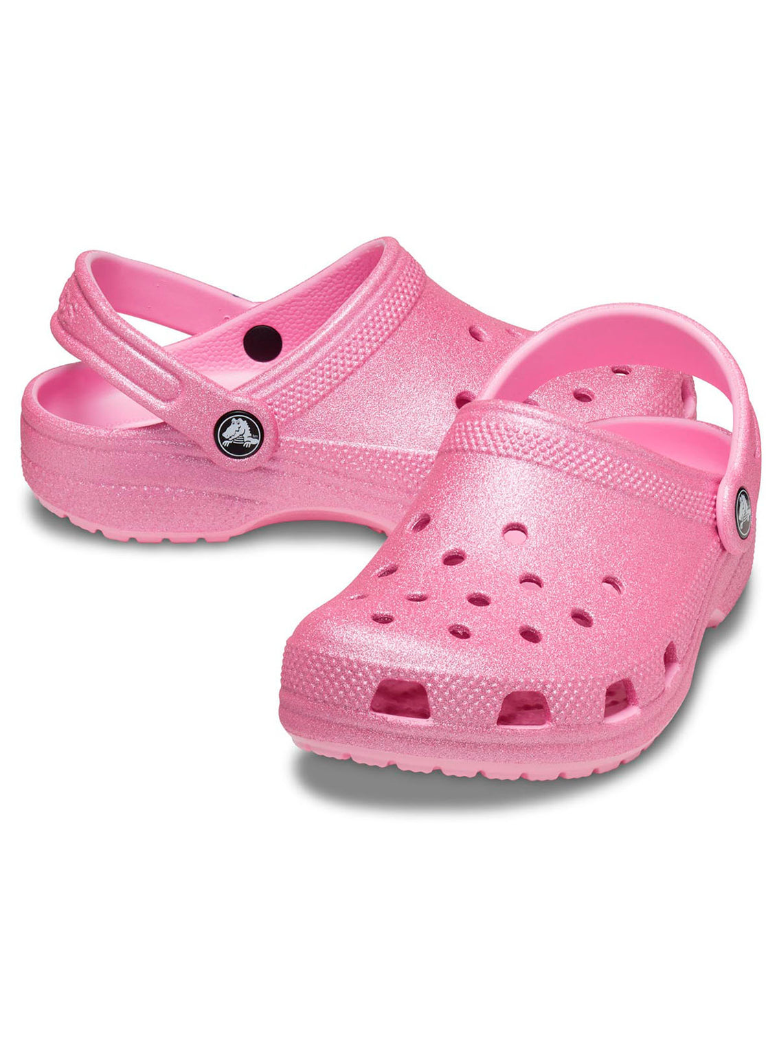 Zueco Niños Grandes Classic Glitter Clog Rosa Crocs