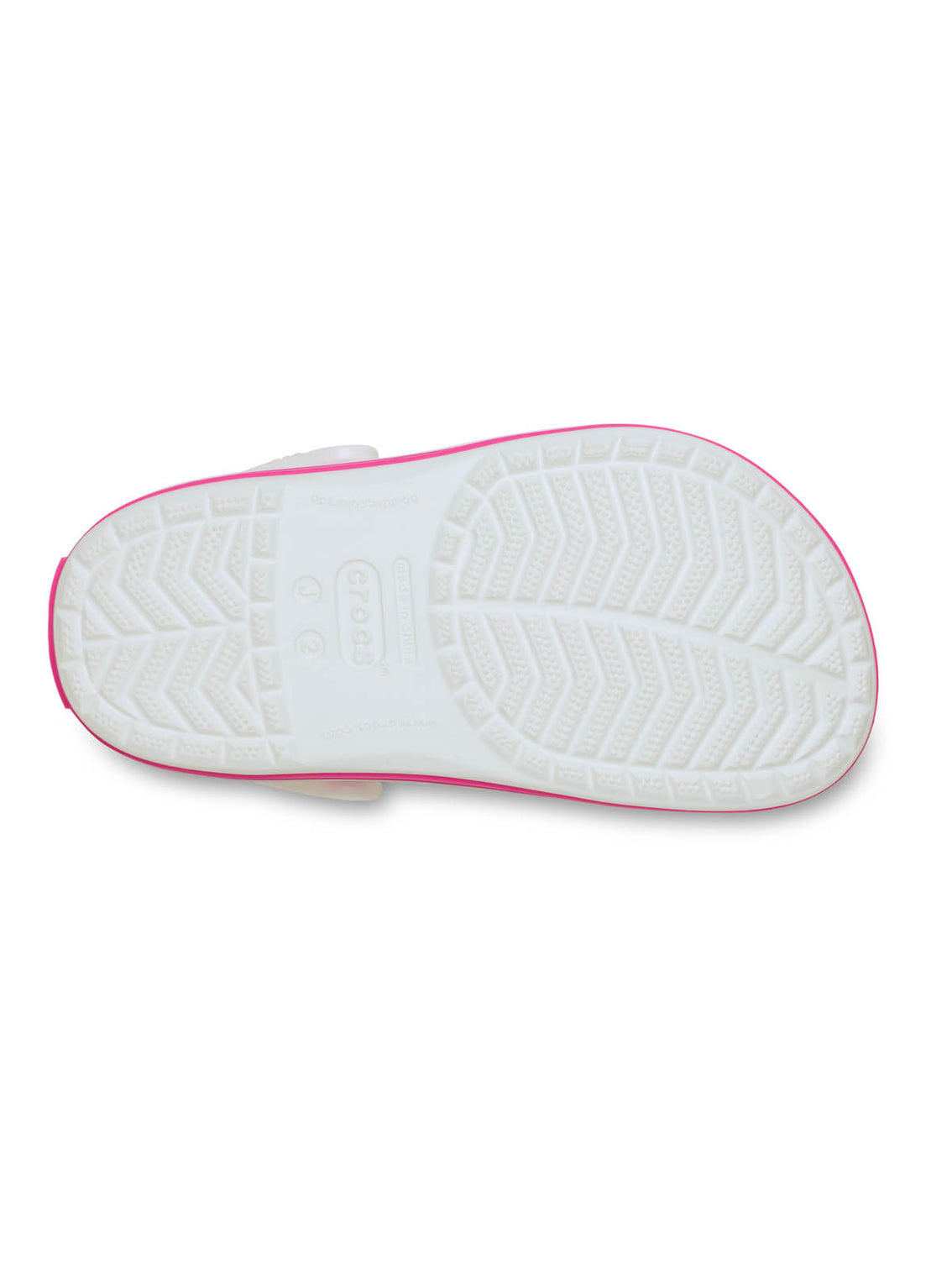 Zueco Niños Grandes Crocband Clog Blanco y Rosa Crocs