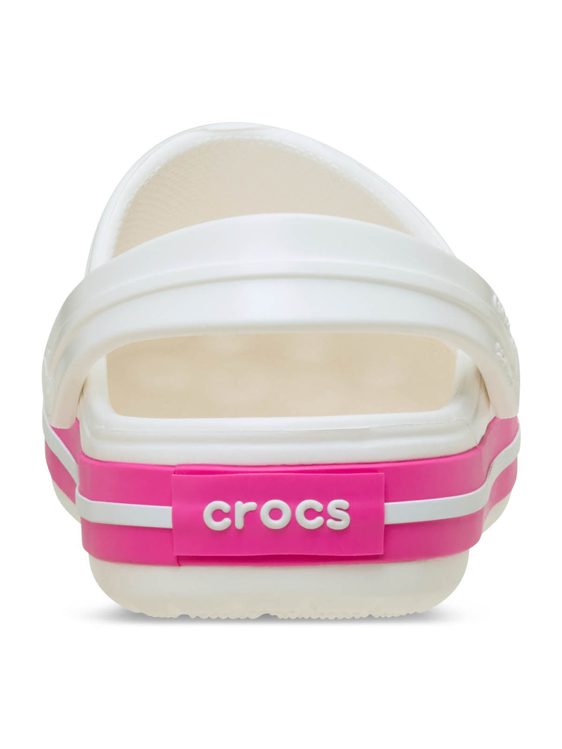 Zueco Niños Grandes Crocband Clog Blanco y Rosa Crocs