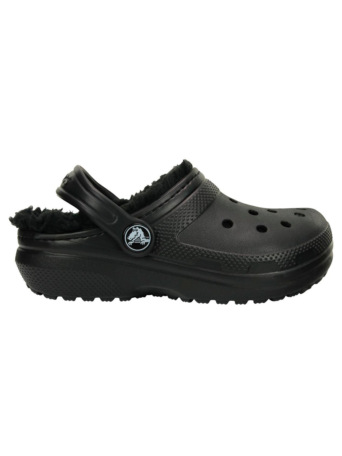 Zueco Niños Grandes Classic Lined Clog Negro Crocs