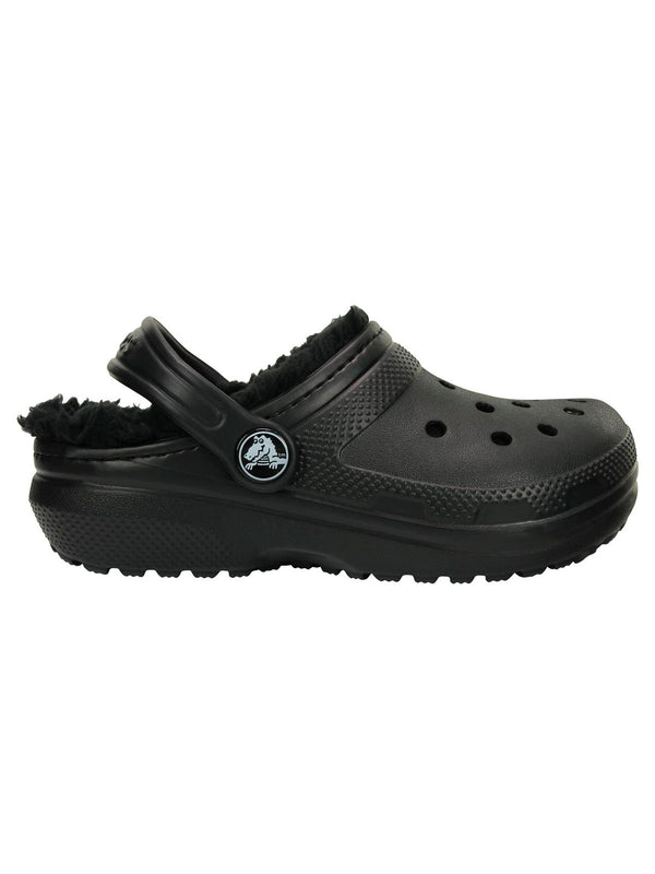 Zueco Niños Grandes Classic Lined Clog Negro Crocs