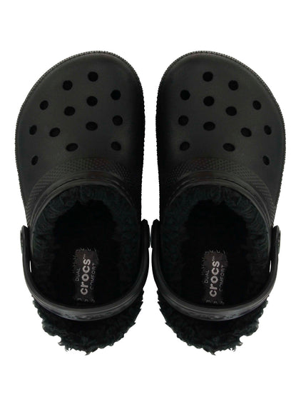 Zueco Niños Grandes Classic Lined Clog Negro Crocs