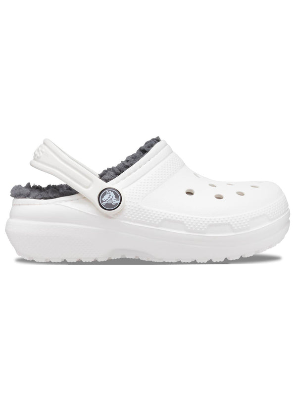 Zueco Niños Grandes Classic Lined Clog Blanco Crocs