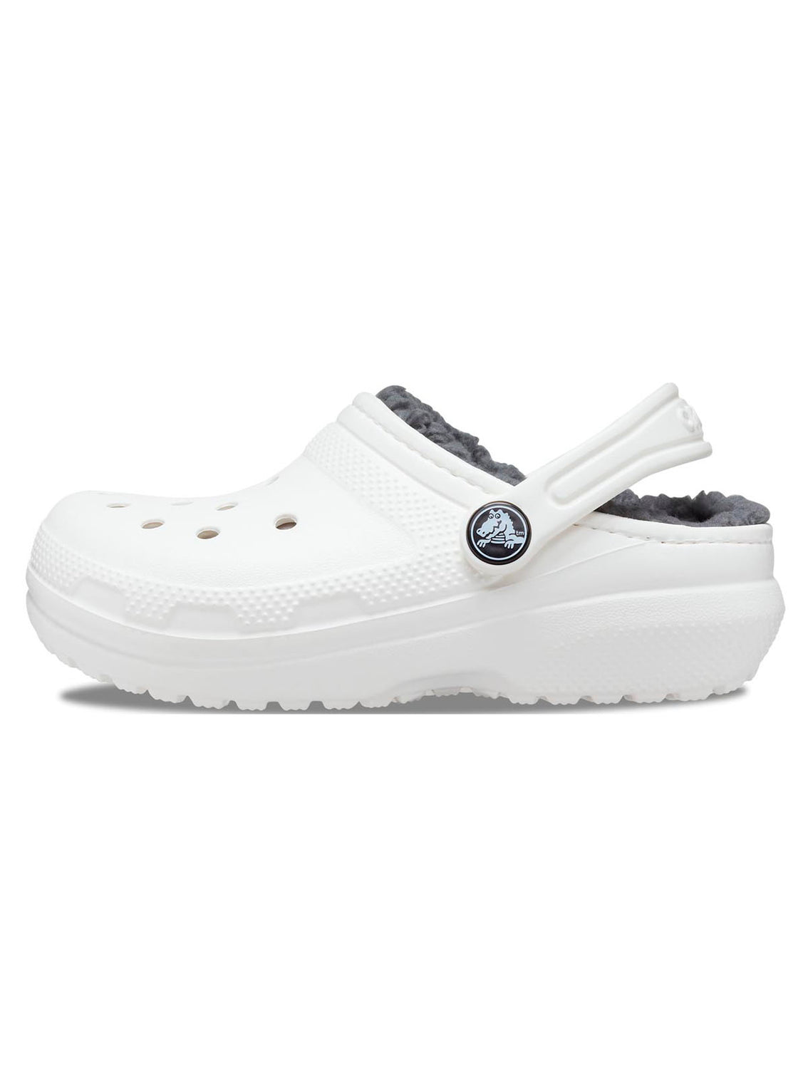 Zueco Niños Grandes Classic Lined Clog Blanco Crocs