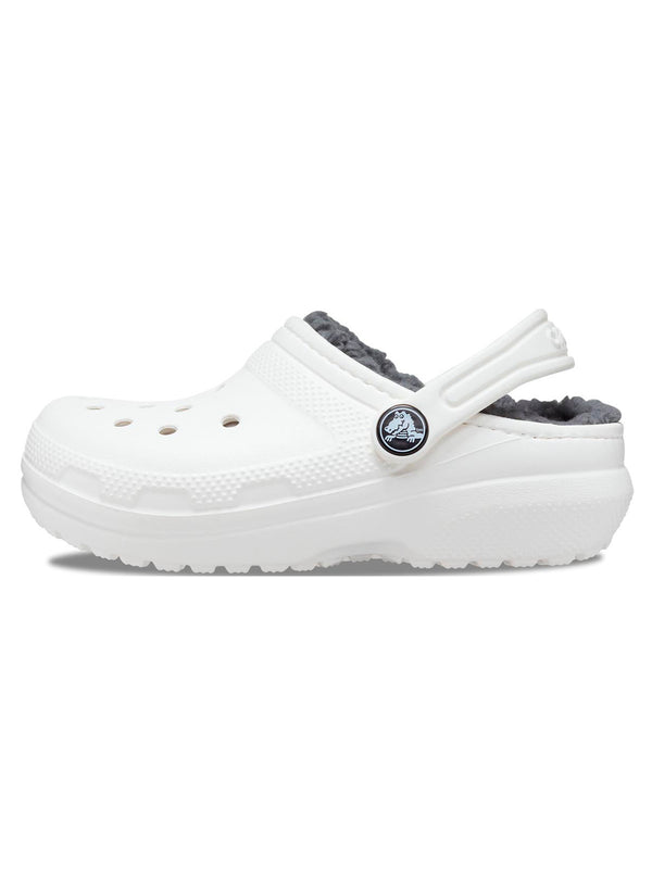 Zueco Niños Grandes Classic Lined Clog Blanco Crocs