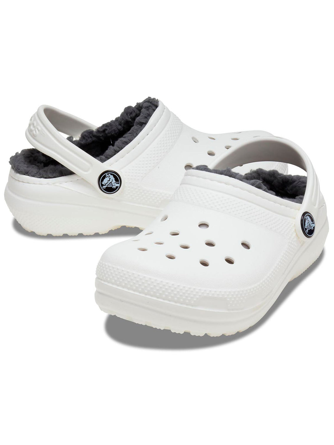 Zueco Niños Grandes Classic Lined Clog Blanco Crocs