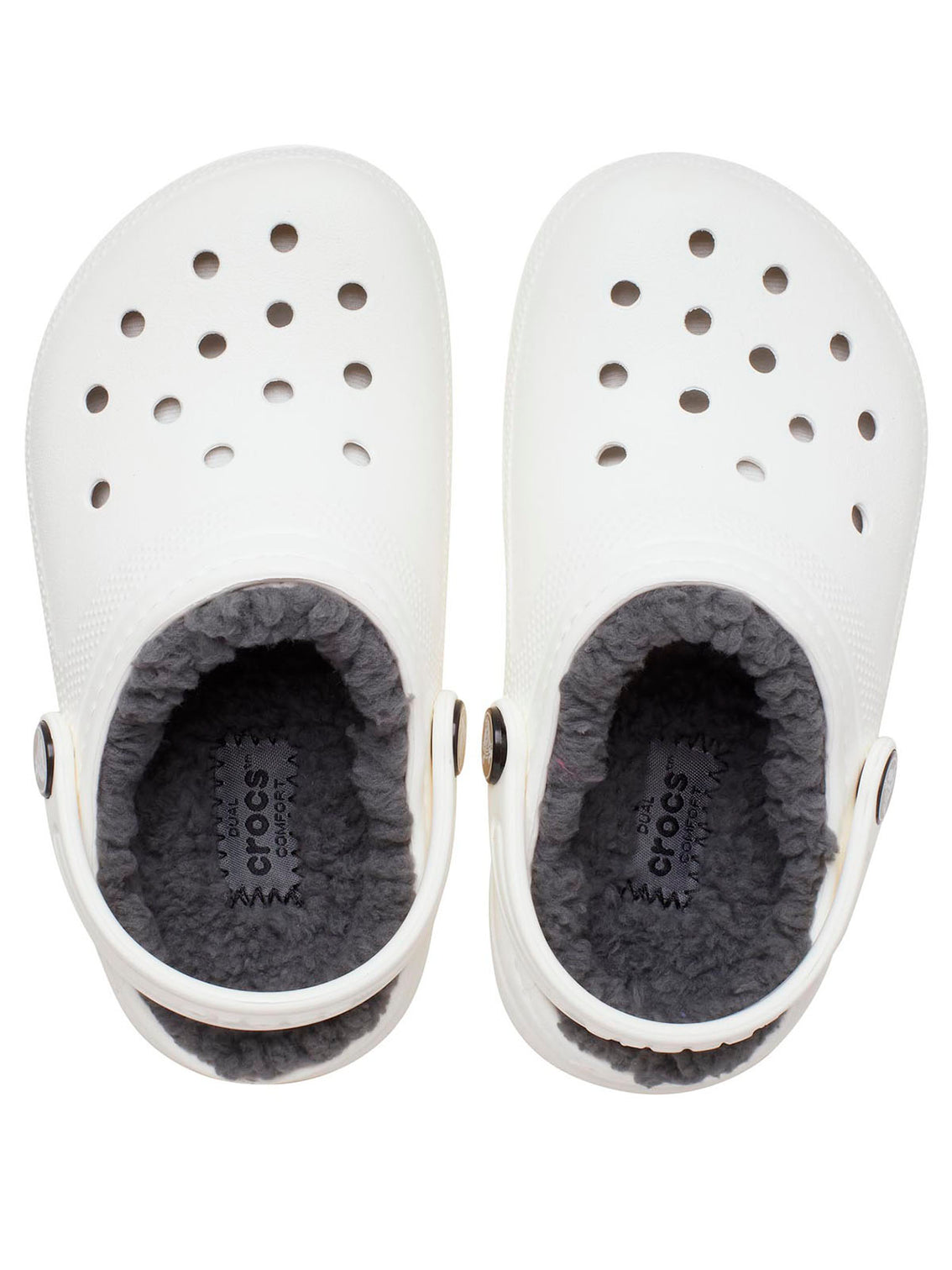 Zueco Niños Grandes Classic Lined Clog Blanco Crocs