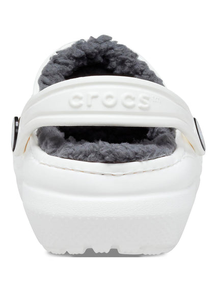 Zueco Niños Grandes Classic Lined Clog Blanco Crocs