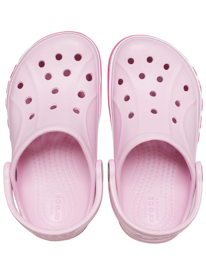 Zueco Niños Grandes Bayaband Clog Rosa Crocs