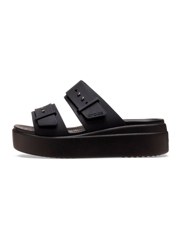 Sandalia Mujer Plataforma Brooklyn Buckle Negro Crocs
