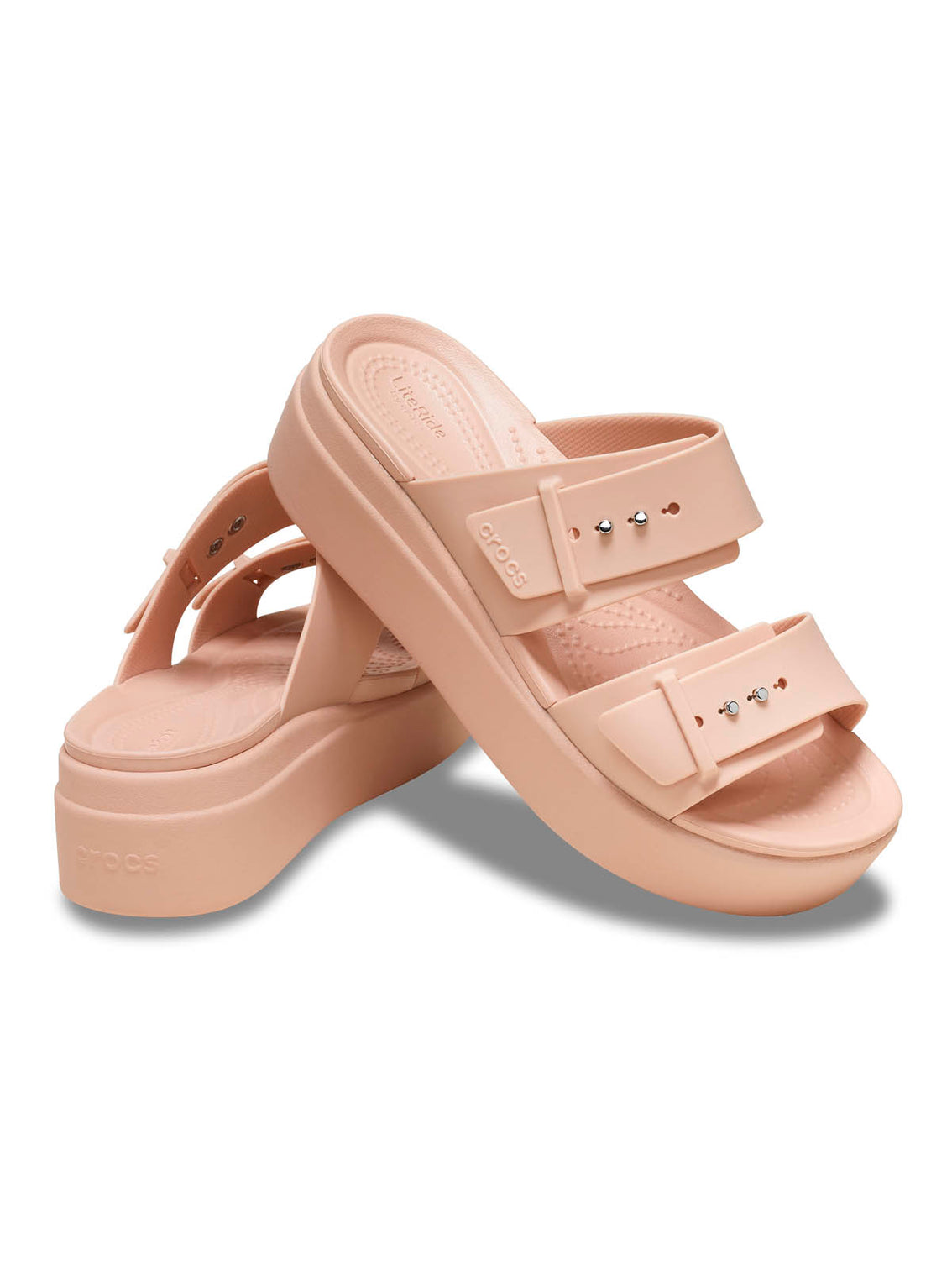 Sandalia Mujer Plataforma Brooklyn Buckle Rosa Crocs