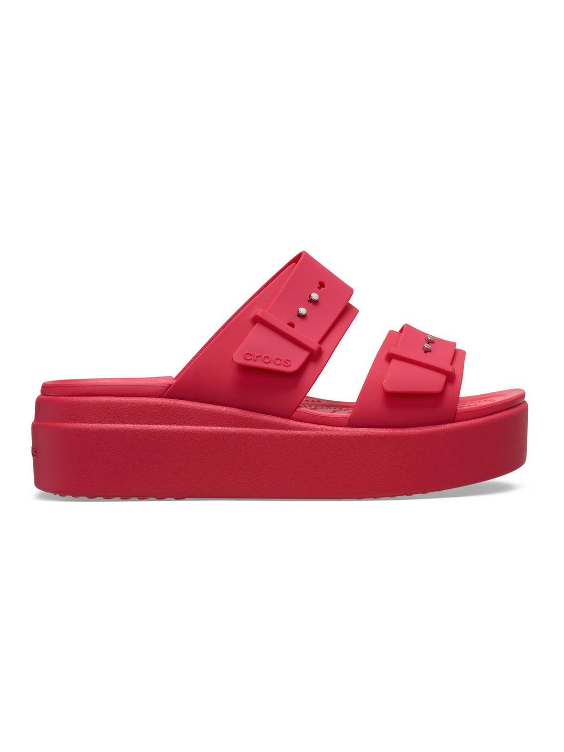 Sandalia Mujer Plataforma Brooklyn Buckle Rojo Crocs