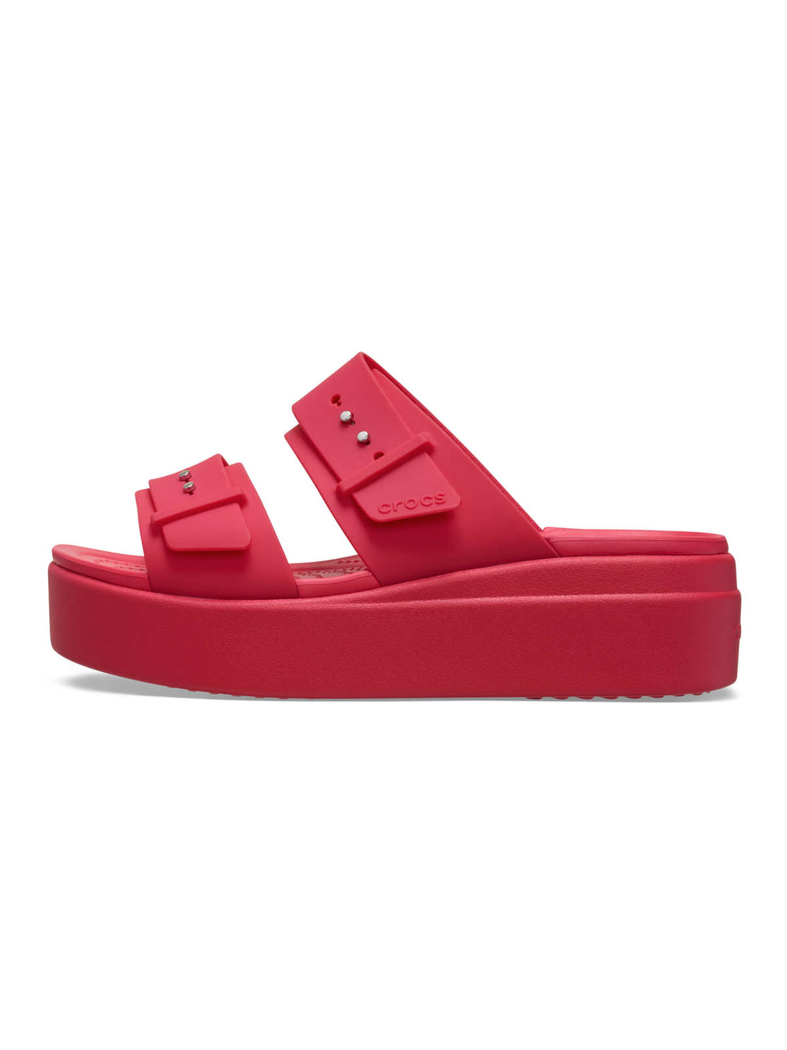 Sandalia Mujer Plataforma Brooklyn Buckle Rojo Crocs