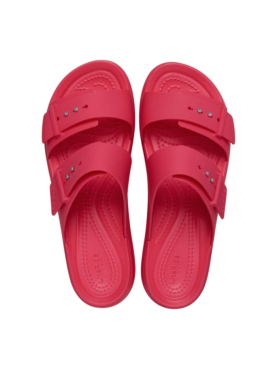 Sandalia Mujer Plataforma Brooklyn Buckle Rojo Crocs