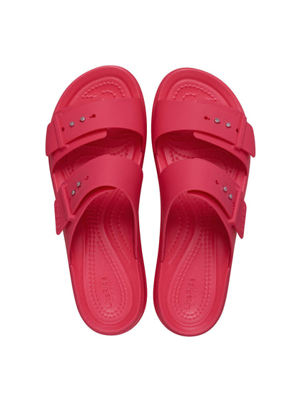 Sandalia Mujer Plataforma Brooklyn Buckle Rojo Crocs