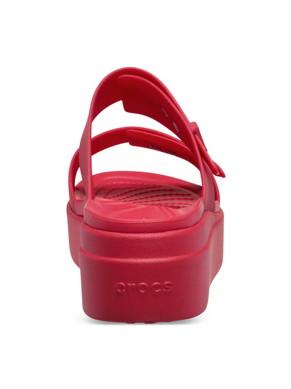 Sandalia Mujer Plataforma Brooklyn Buckle Rojo Crocs