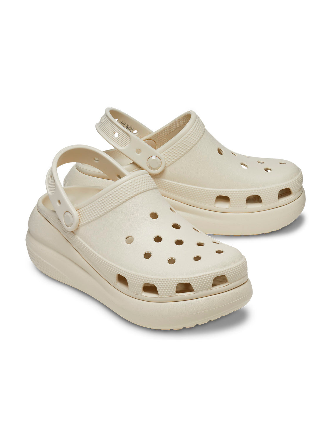 Zueco Plataforma Unisex Crush Clog Beige Crocs