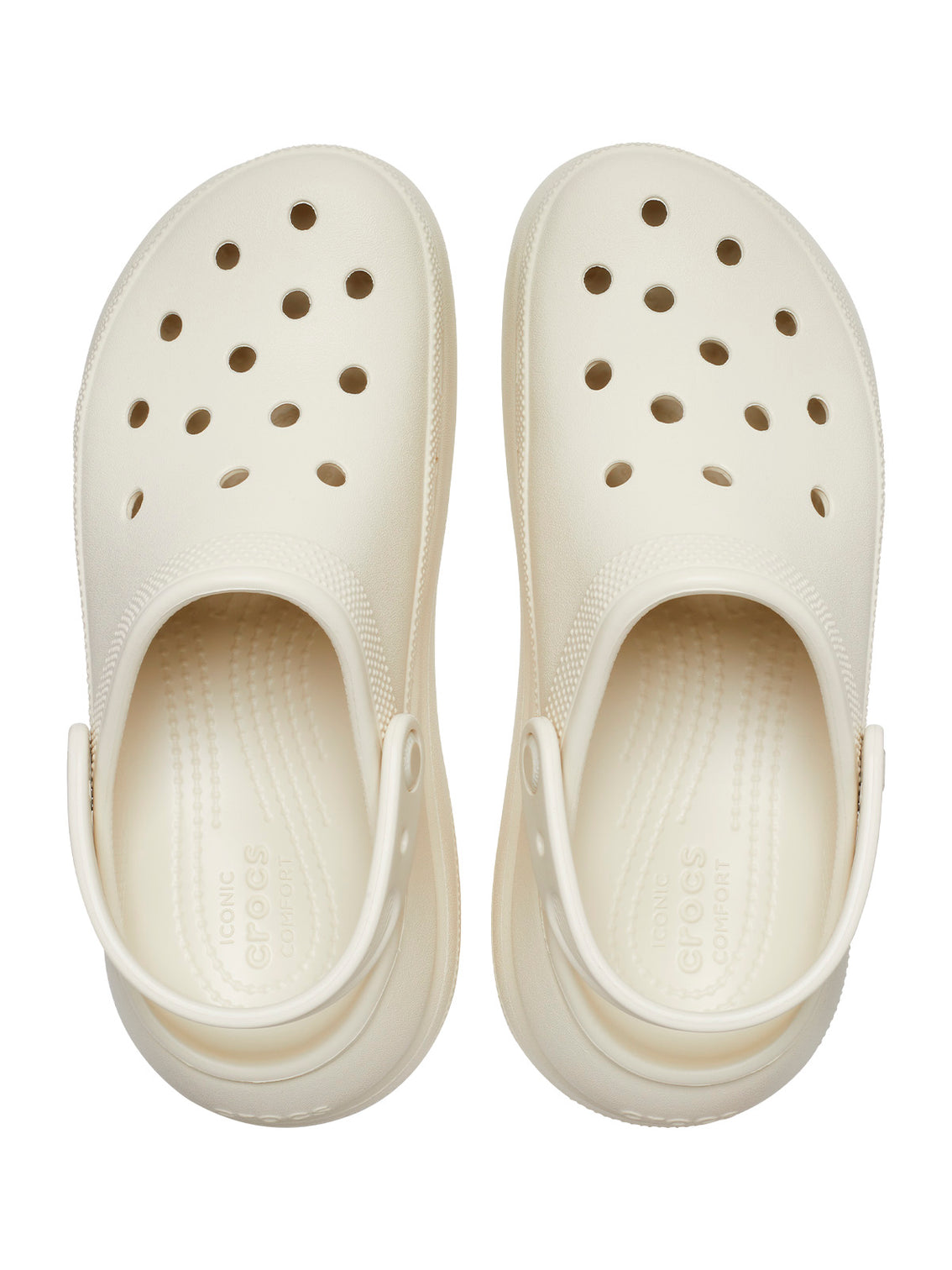 Zueco Plataforma Unisex Crush Clog Beige Crocs