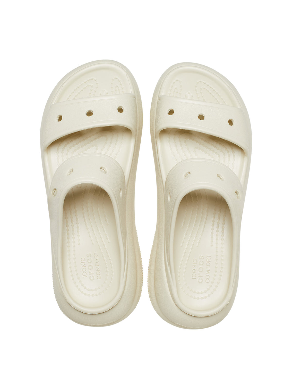 Sandalia Plataforma Unisex Crush Beige Crocs