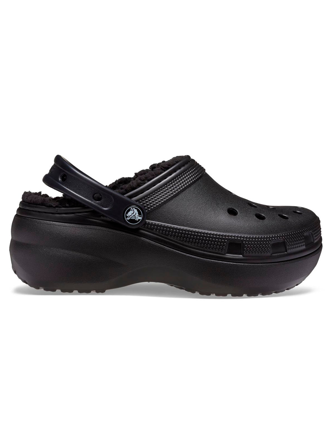 Zueco Plataforma Mujer Classic Lined Negro Crocs