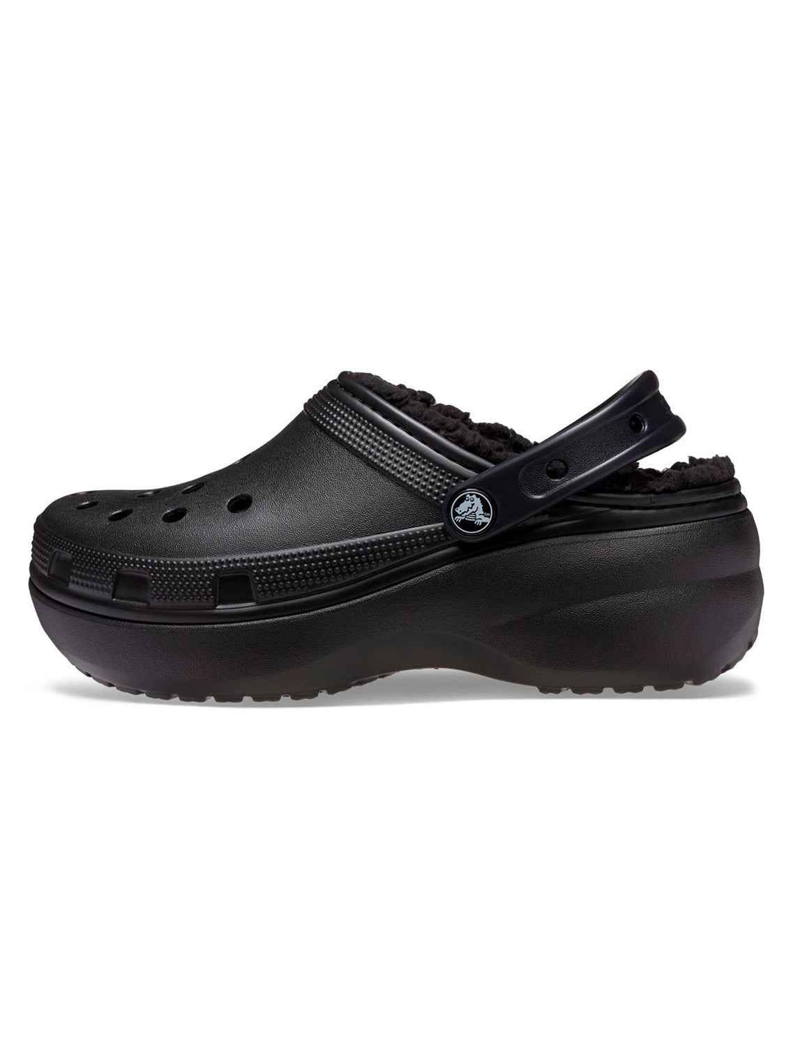 Zueco Plataforma Mujer Classic Lined Negro Crocs