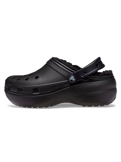 Zueco Plataforma Mujer Classic Lined Negro Crocs