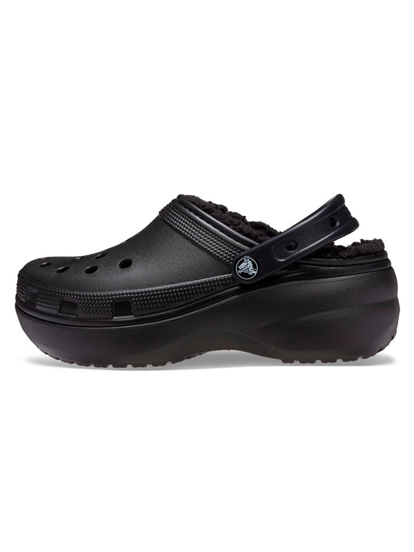 Zueco Plataforma Mujer Classic Lined Negro Crocs