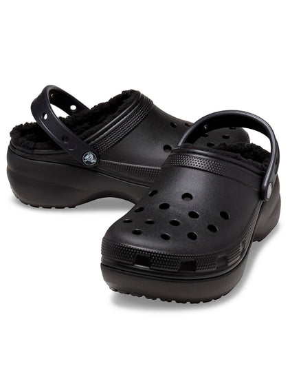 Zueco Plataforma Mujer Classic Lined Negro Crocs