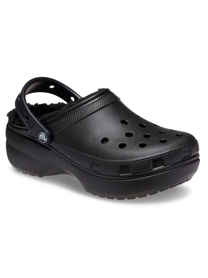 Zueco Plataforma Mujer Classic Lined Negro Crocs