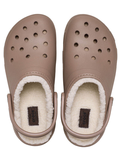 Zueco Plataforma Mujer Classic Lined Clog Café Crocs
