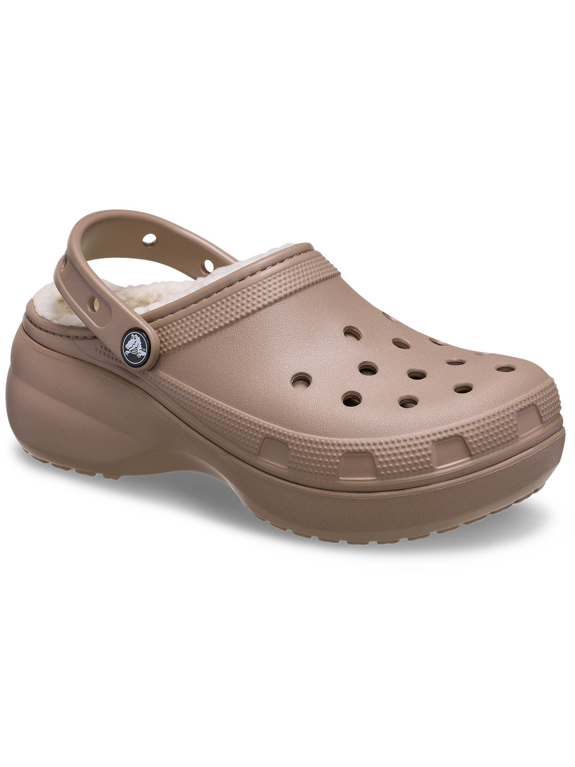 Zueco Plataforma Mujer Classic Lined Clog Café Crocs