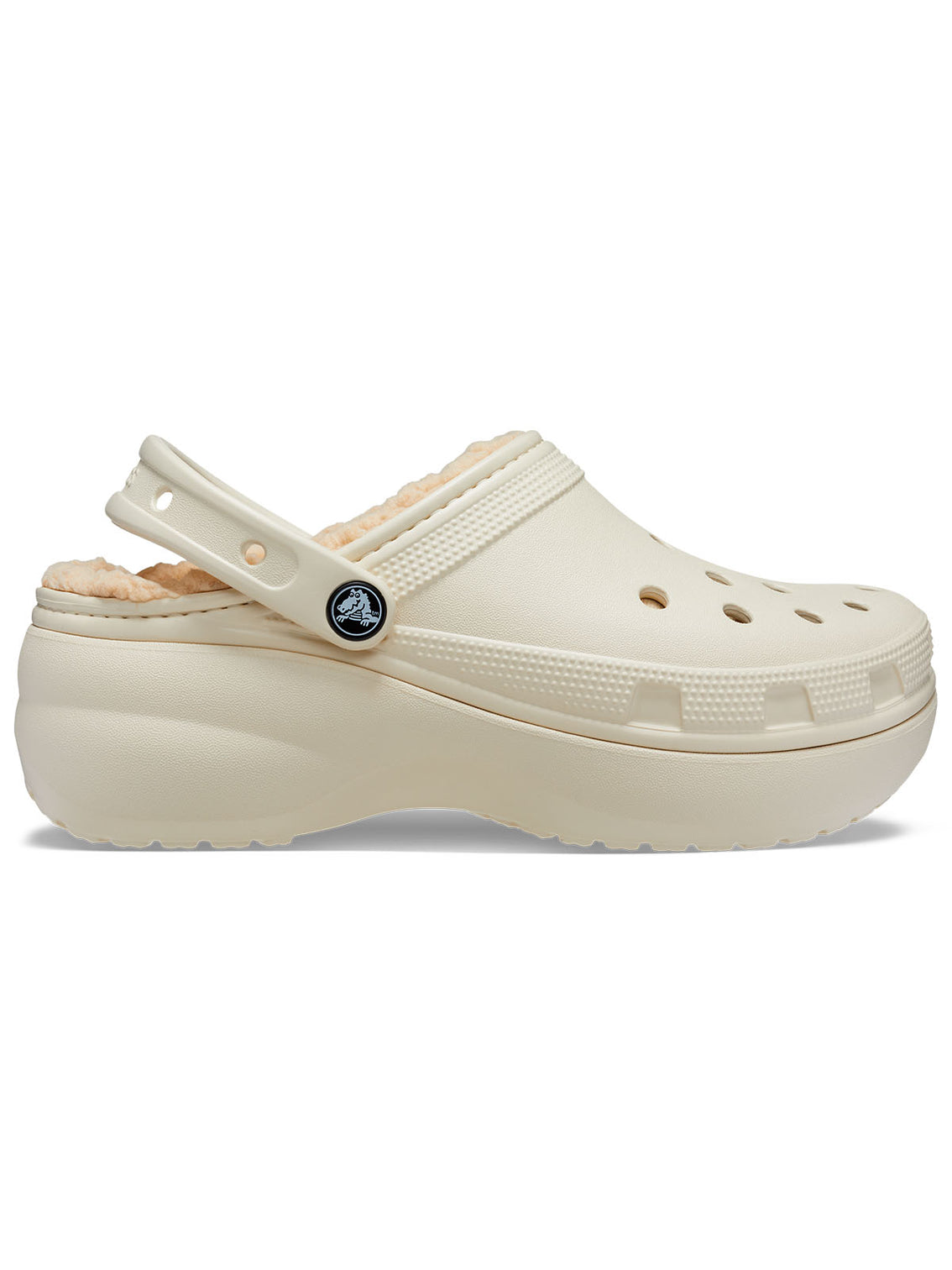 Zueco Plataforma Mujer Classic Lined Clog Beige Crocs