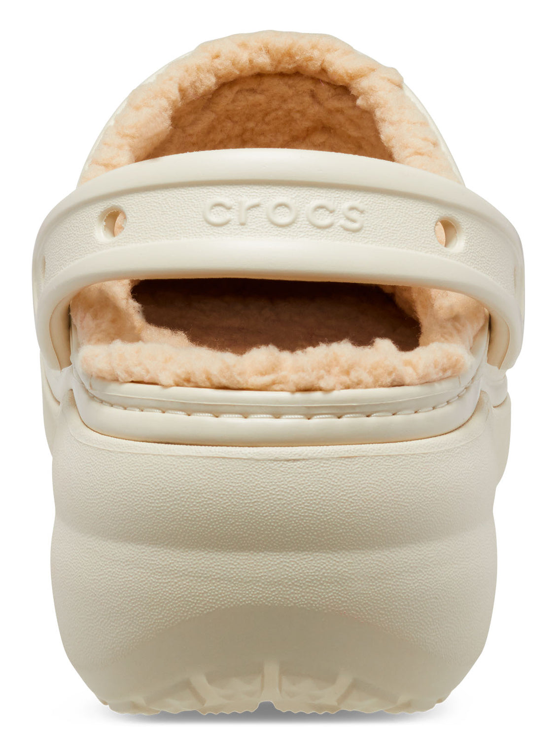 Zueco Plataforma Mujer Classic Lined Clog Beige Crocs
