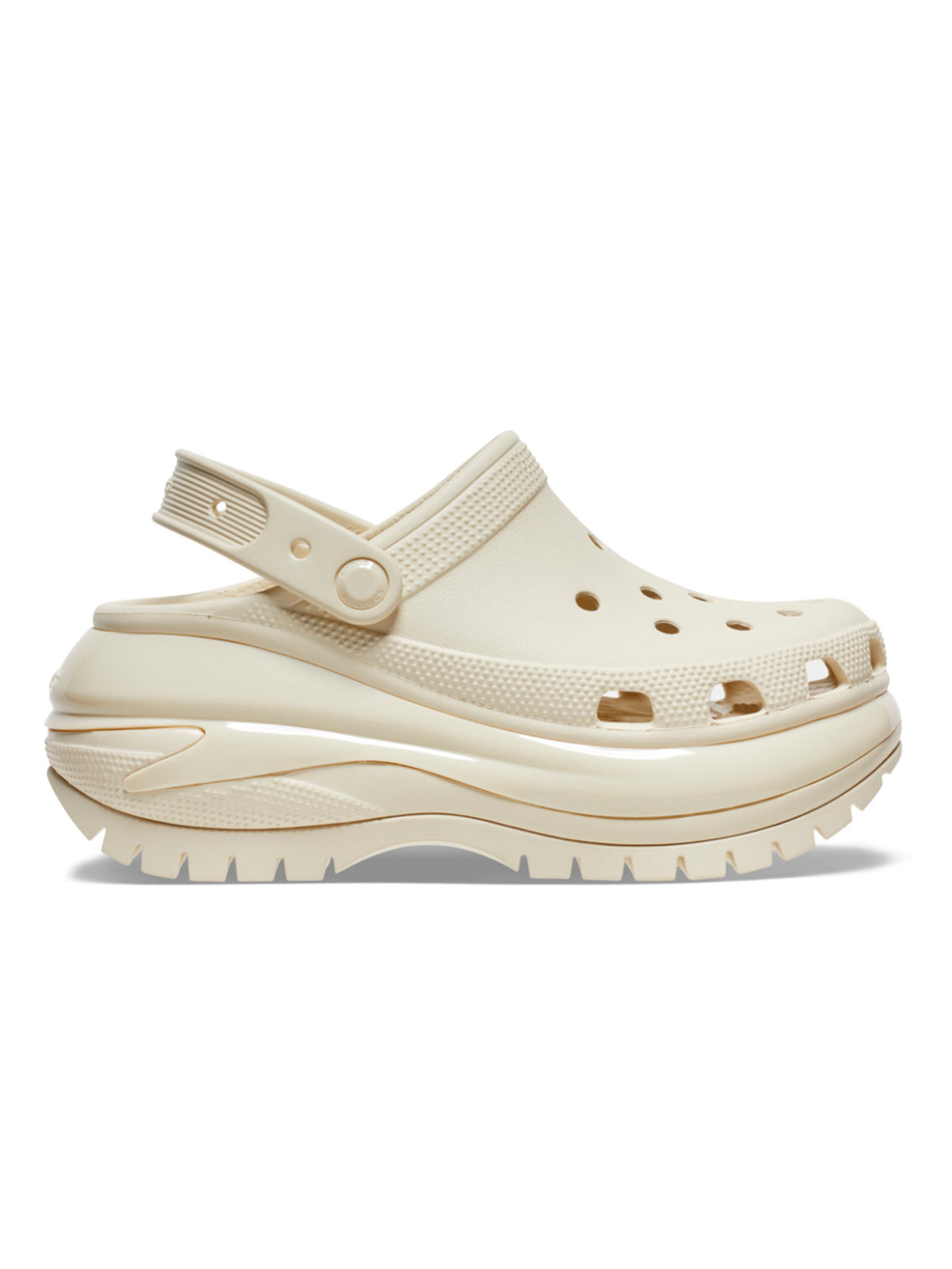 Zueco Plataforma Unisex Mega Crush Clog Beige Crocs