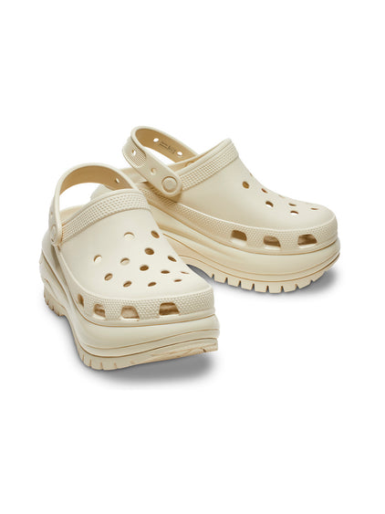 Zueco Plataforma Unisex Mega Crush Clog Beige Crocs