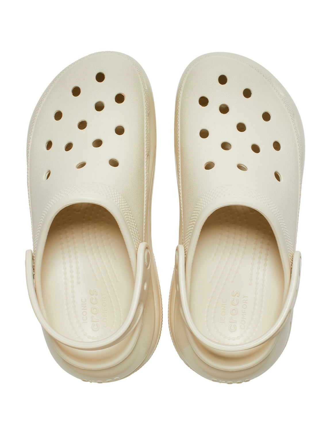 Zueco Plataforma Unisex Mega Crush Clog Beige Crocs