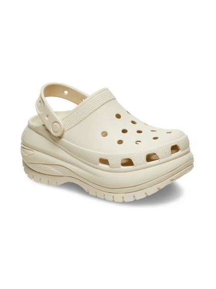 Zueco Plataforma Unisex Mega Crush Clog Beige Crocs