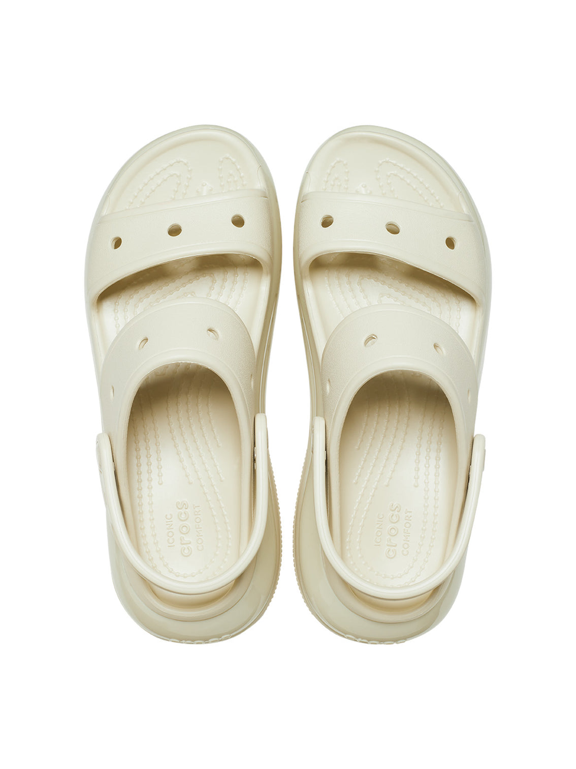 Sandalia Plataforma Unisex Mega Crush Beige Crocs